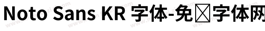 Noto Sans KR 字体字体转换